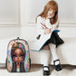 African American Girl Princess Backpack Set