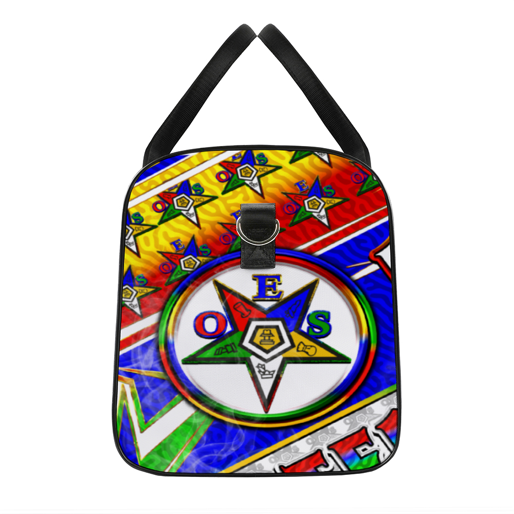 Blue Sky, OES, Sisterhood, Eastern Star, Sorority, Sistar, Masonic, Masonry Travel Bag Black (Small)