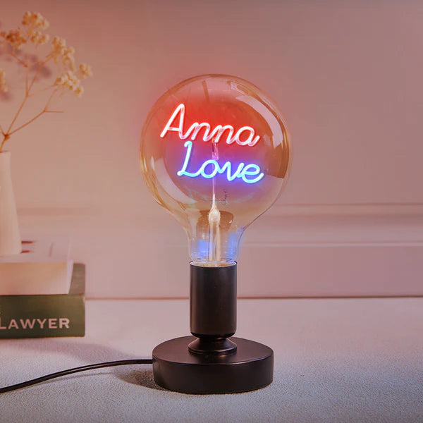 Custom Text Vintage Edison Led Filament Modeling Lamp Soft Light Bulbs Decorative Colorful Lights Led