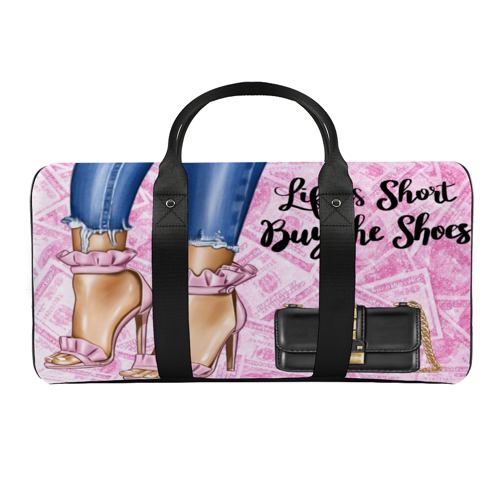 Life is short buy the shoes Large Travel Luggage Gym Bags Duffel Bags