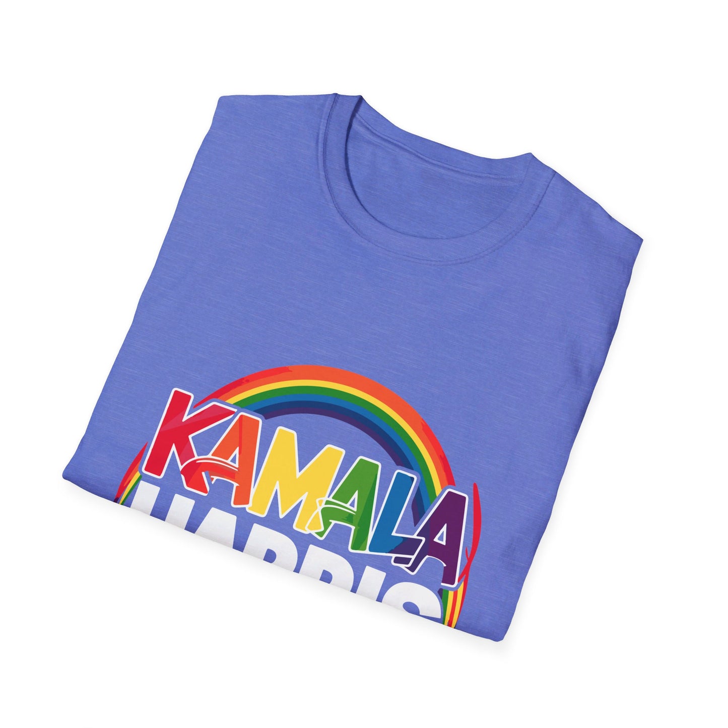 Kamala Harris Rainbow, Female President, Kama Harris for President, Kamala Harris, Unisex Softstyle T-Shirt