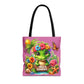 Hello Summer Cute Frog Tote Bag - Vibrant Beach Style for Summer Fun
