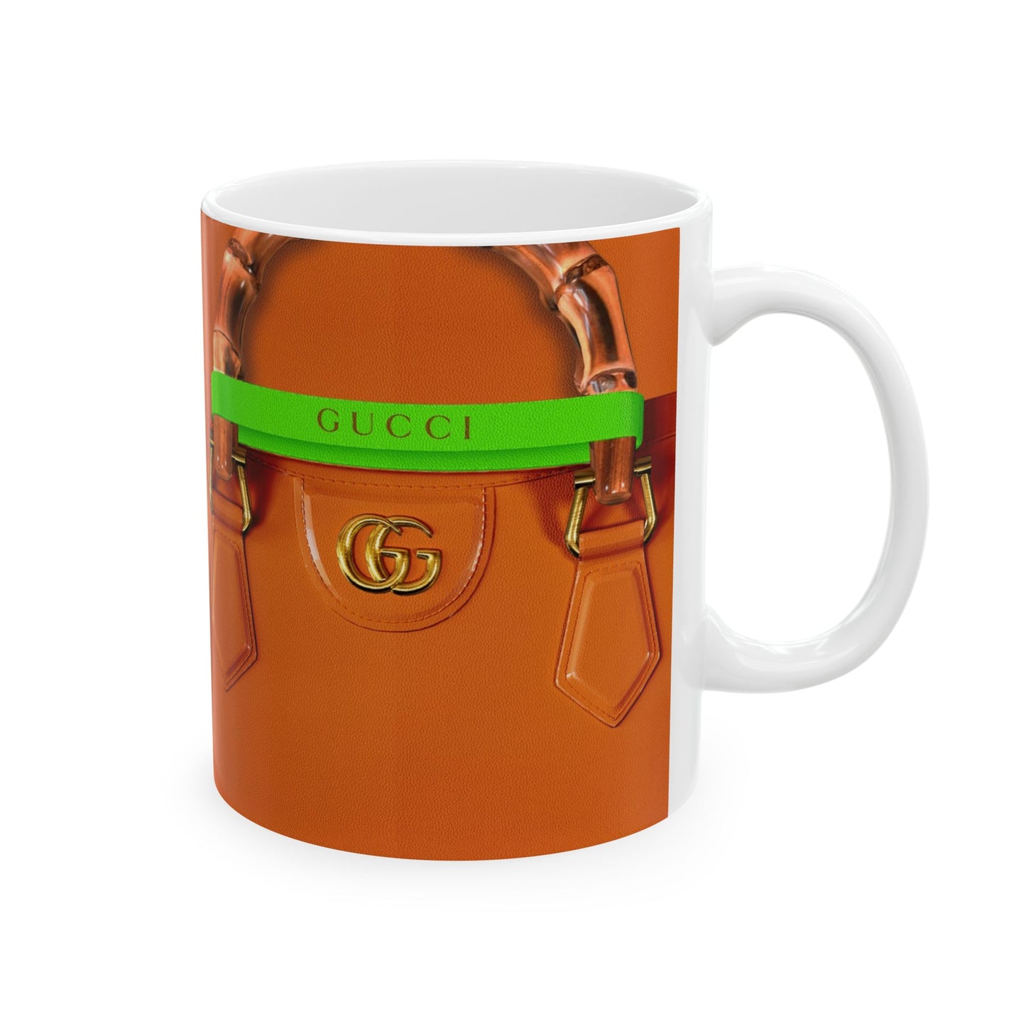 Gucci Orange Purse, Ceramic Mug, (11oz, 15oz)