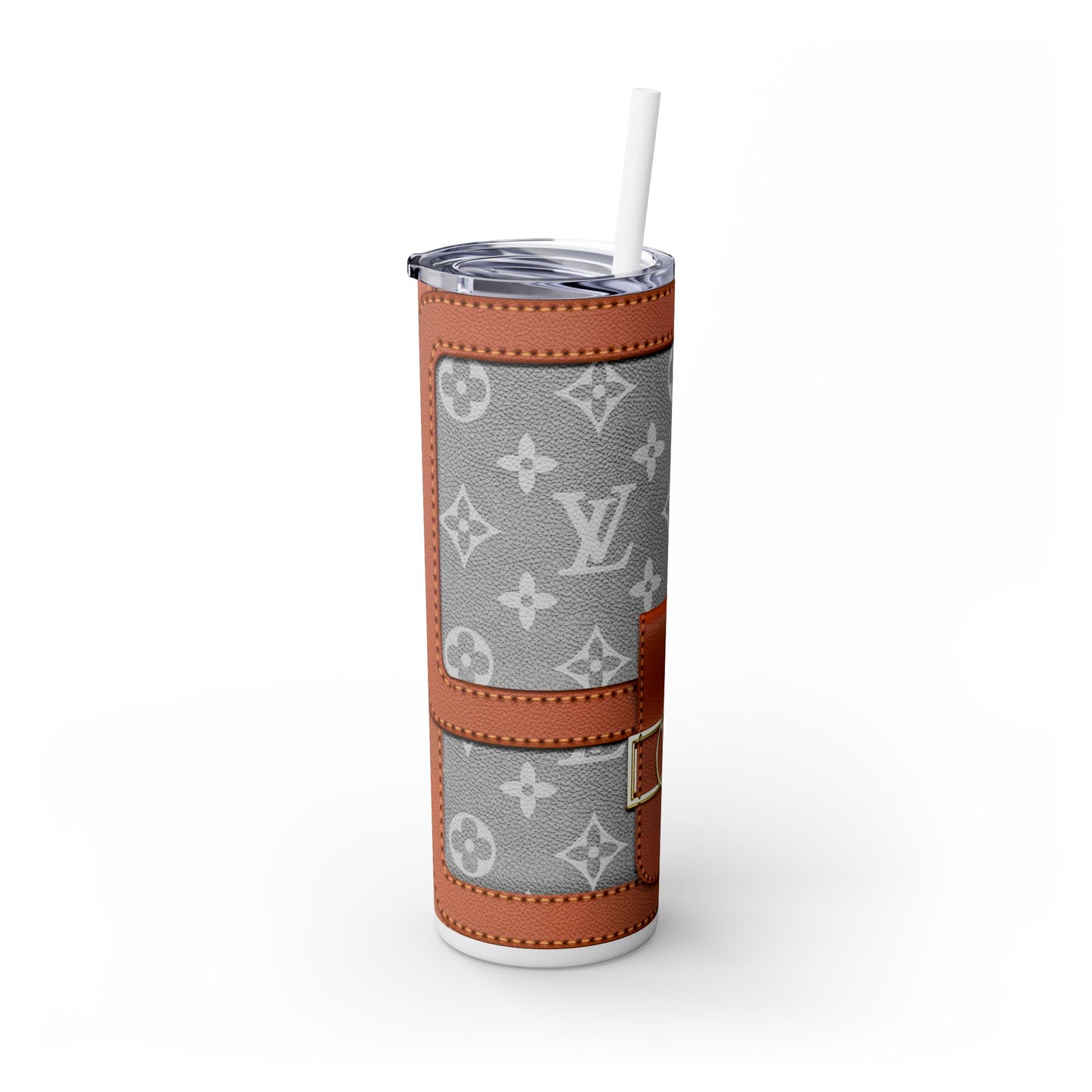 Louie Gray Skinny Tumbler with Straw, 20oz