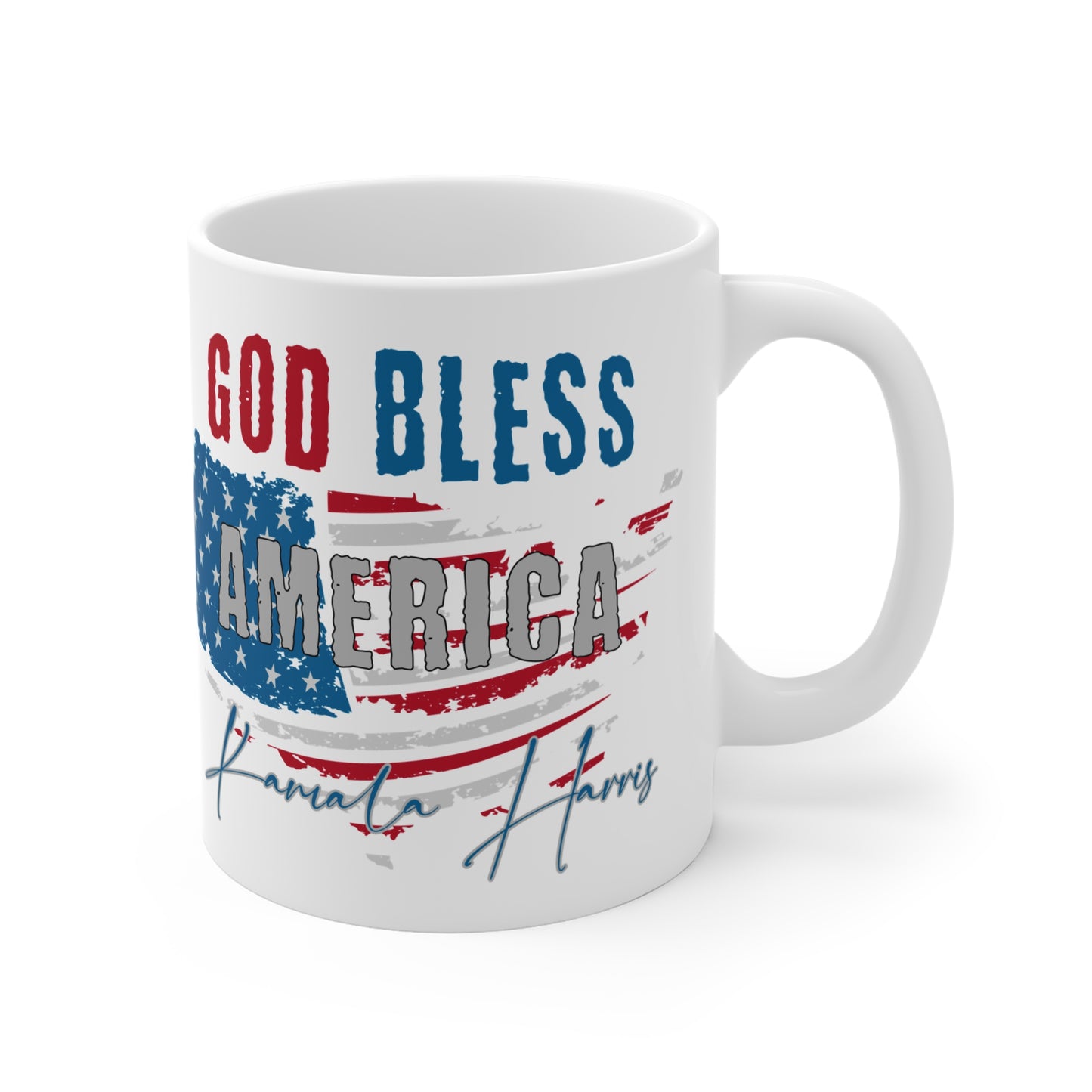 God Bless America, We Won't go Back, Kamala Harris, 2024 Presidential Election, DNC, Kamala for President, Vote, Mug 11oz