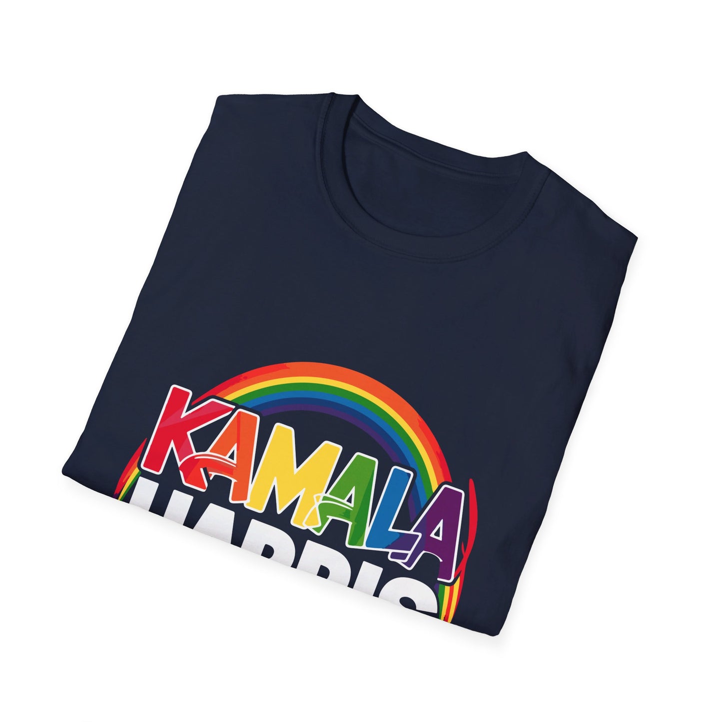 Kamala Harris Rainbow, Female President, Kama Harris for President, Kamala Harris, Unisex Softstyle T-Shirt