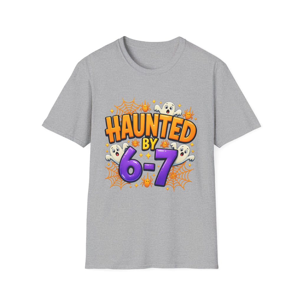 Haunted by 6-7 Unisex Softstyle T-Shirt, Spooky Halloween Tee, Kids Party Shirt, Fun Gift for Halloween, Ghosts and Ghouls Attire, [...]