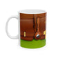 Hermes Green Purse, Ceramic Mug, (11oz, 15oz)