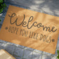 Welcome hope you like dogs Doormat, Funny Doormat, Welcome Doormat