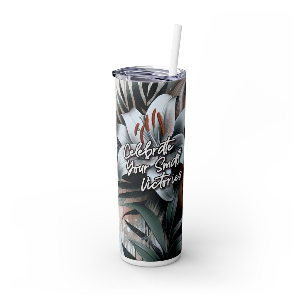 Tumbler with Caucasian Women and Calle Lilly Design #17, 20oz