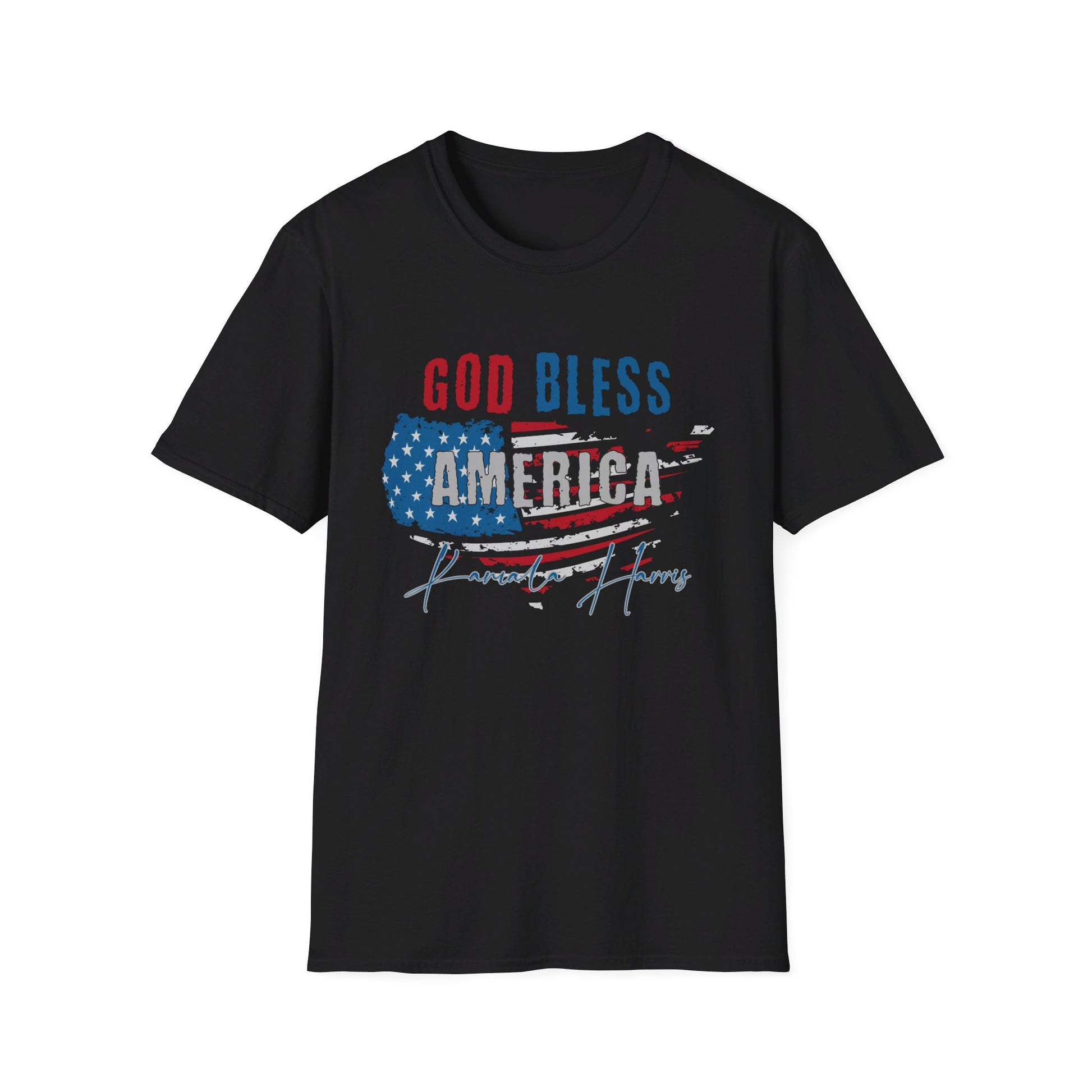 God Bless America, 2024 Presidential Election, Kamala Harris Unisex Softstyle T-Shirt | T-Shirt | 2024 Presidential Election, Cotton, Crew neck, DTG, Kamala Harris, Kamala Harris 2024, Men's Clothing, Neck Labels, Regular fit, Summer Picks, T-shirts, TikTok, Women's Clothing | Printify