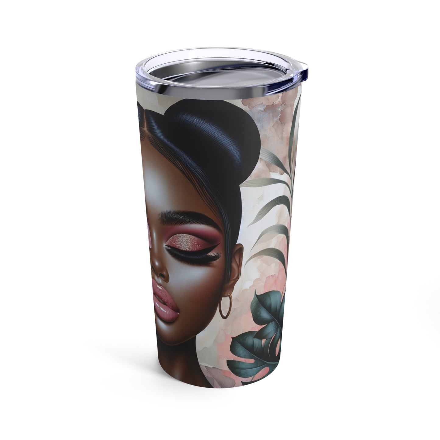 20oz Tumbler Simply Blessed African American Flowers