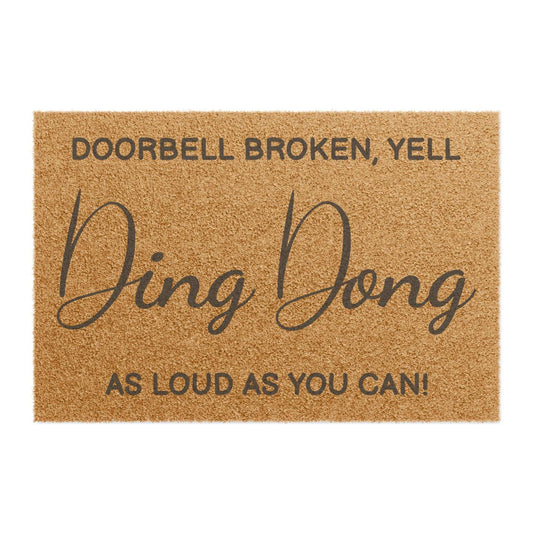 Ding Dong Doormat, Funny Doormat | Home Decor | Assembled in the USA, Assembled in USA, Ding Dong Doormat, Dormat, Eco-friendly, Funny Doormat, Home & Living, Home Decor, Hope you brought the wine Doormat, Made in the USA, Made in USA, Outdoor, Rugs & Mats | Printify