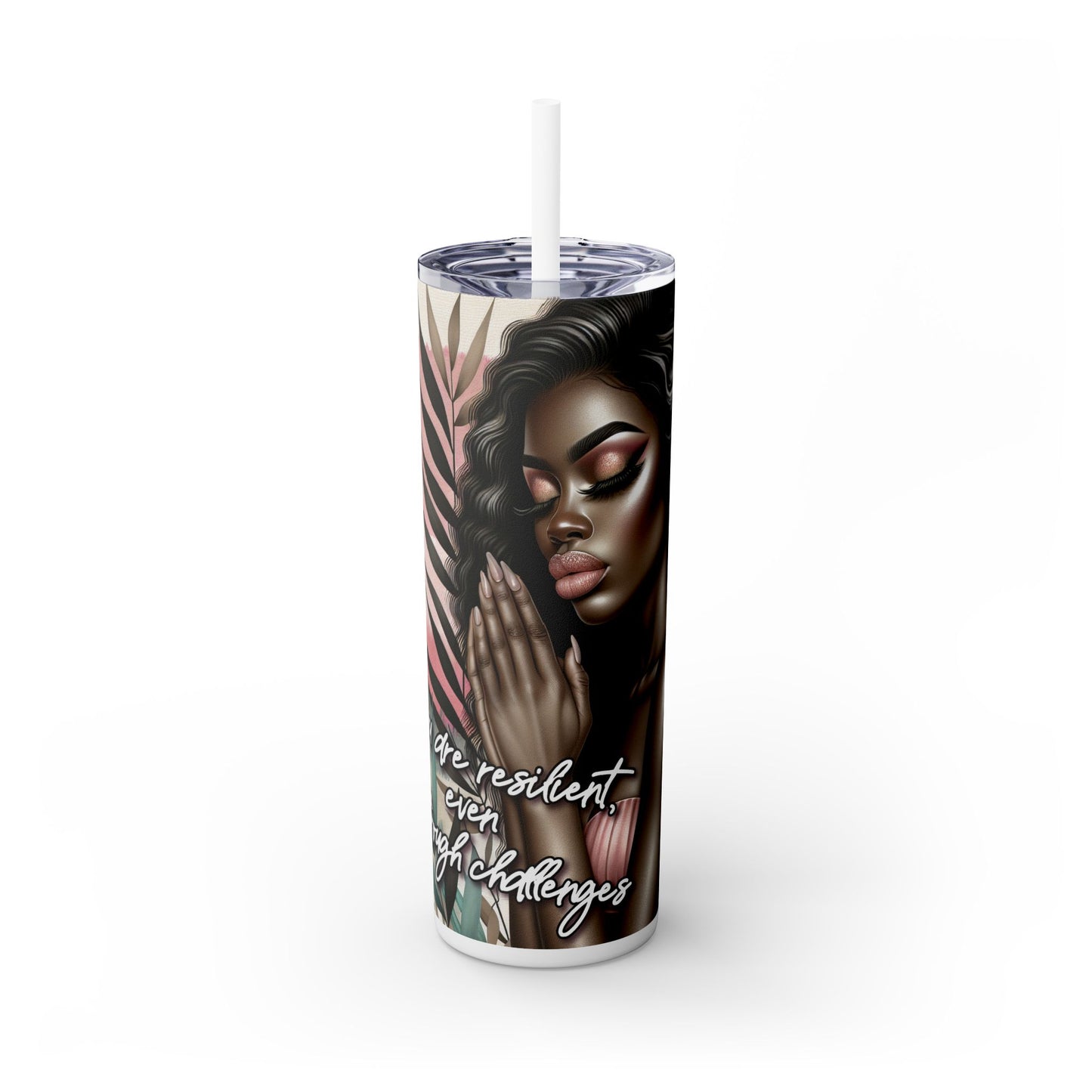 Tumbler with African American Women and Calle Lilly Design #12, 20oz