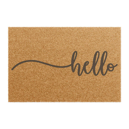 Hello Doormat, Funny Doormat, Welcome Doormat | Home Decor | Assembled in the USA, Assembled in USA, custom doormat, Eco-friendly, Funny Doormat, Hello doormat, Home & Living, Home Decor, Made in the USA, Made in USA, Outdoor, Rugs & Mats, Simile your on camera, welcome doormat | Printify