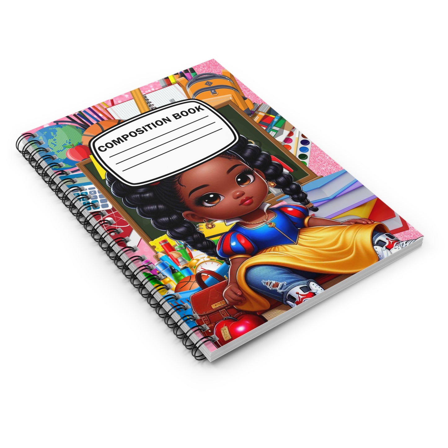 Red Riding Hood Girl Custom Back to School Spiral Notebook - Ruled Line, Custom Back to School Gear