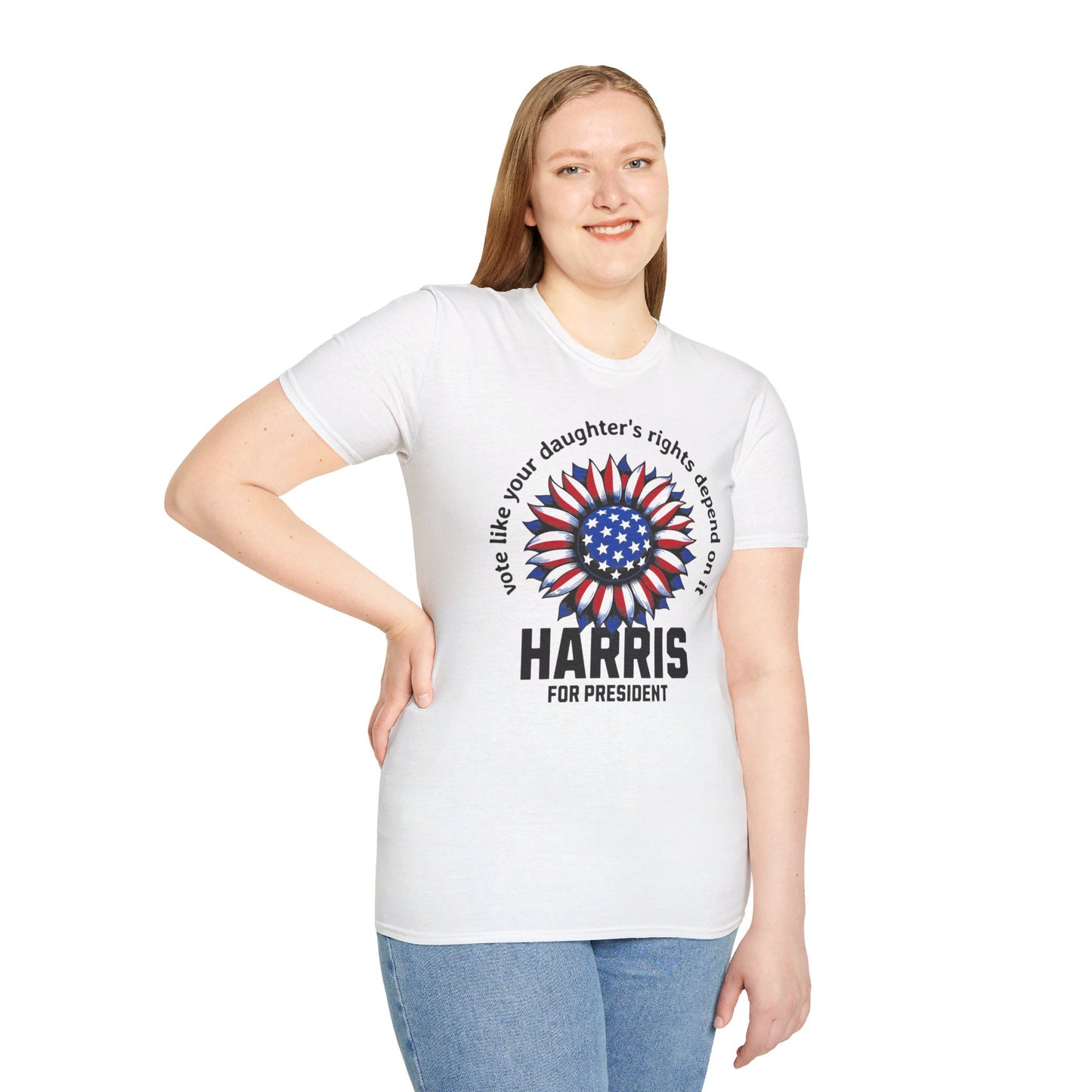 Vote Your Daughter Rights Depends on it,2024 Presidential Elections, Kama Harris for President, Kamala Harris, Unisex Softstyle T-Shirt