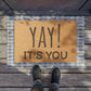 Yay It's you Doormat, Funny Doormat, Welcome Doormat