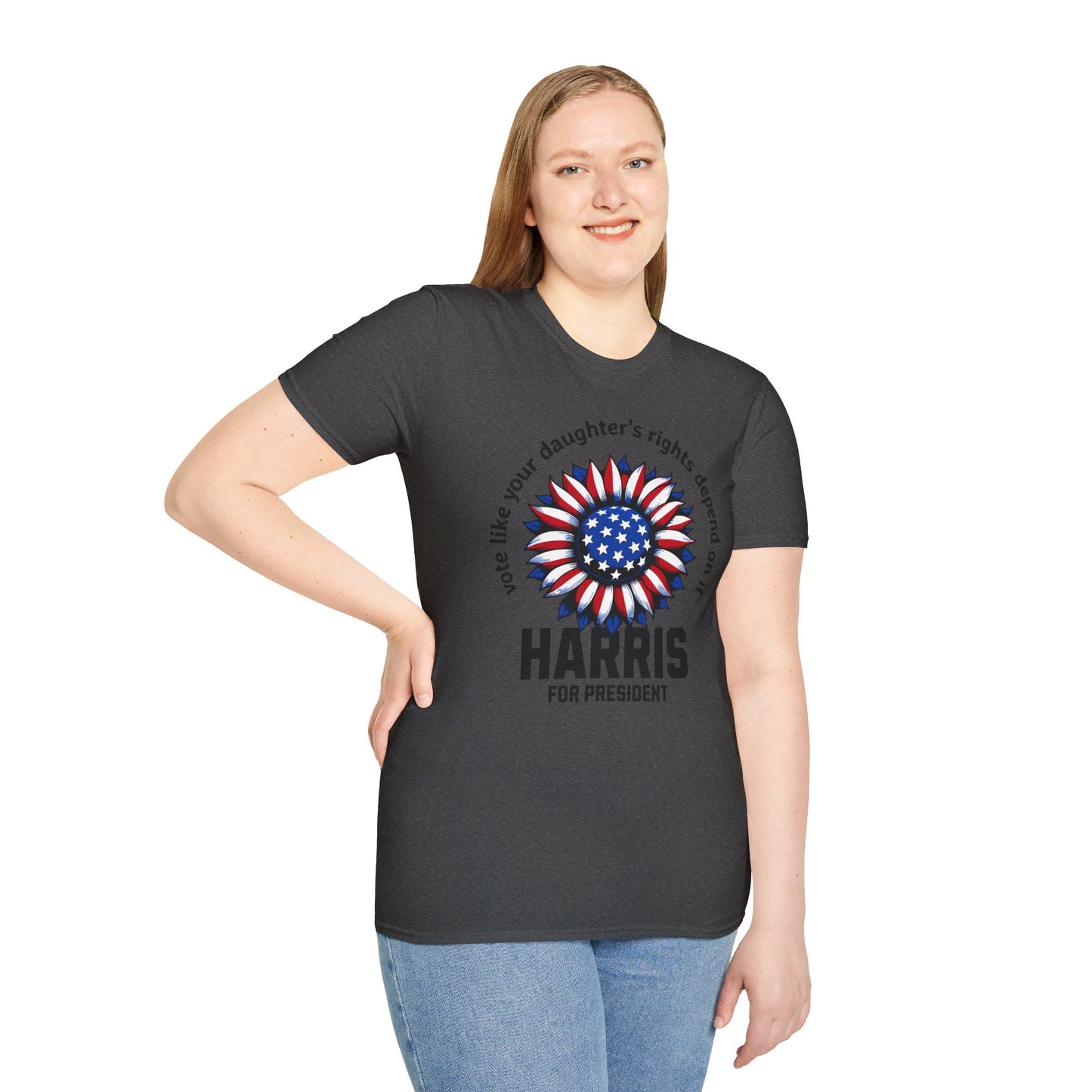 Vote Your Daughter Rights Depends on it,2024 Presidential Elections, Kama Harris for President, Kamala Harris, Unisex Softstyle T-Shirt