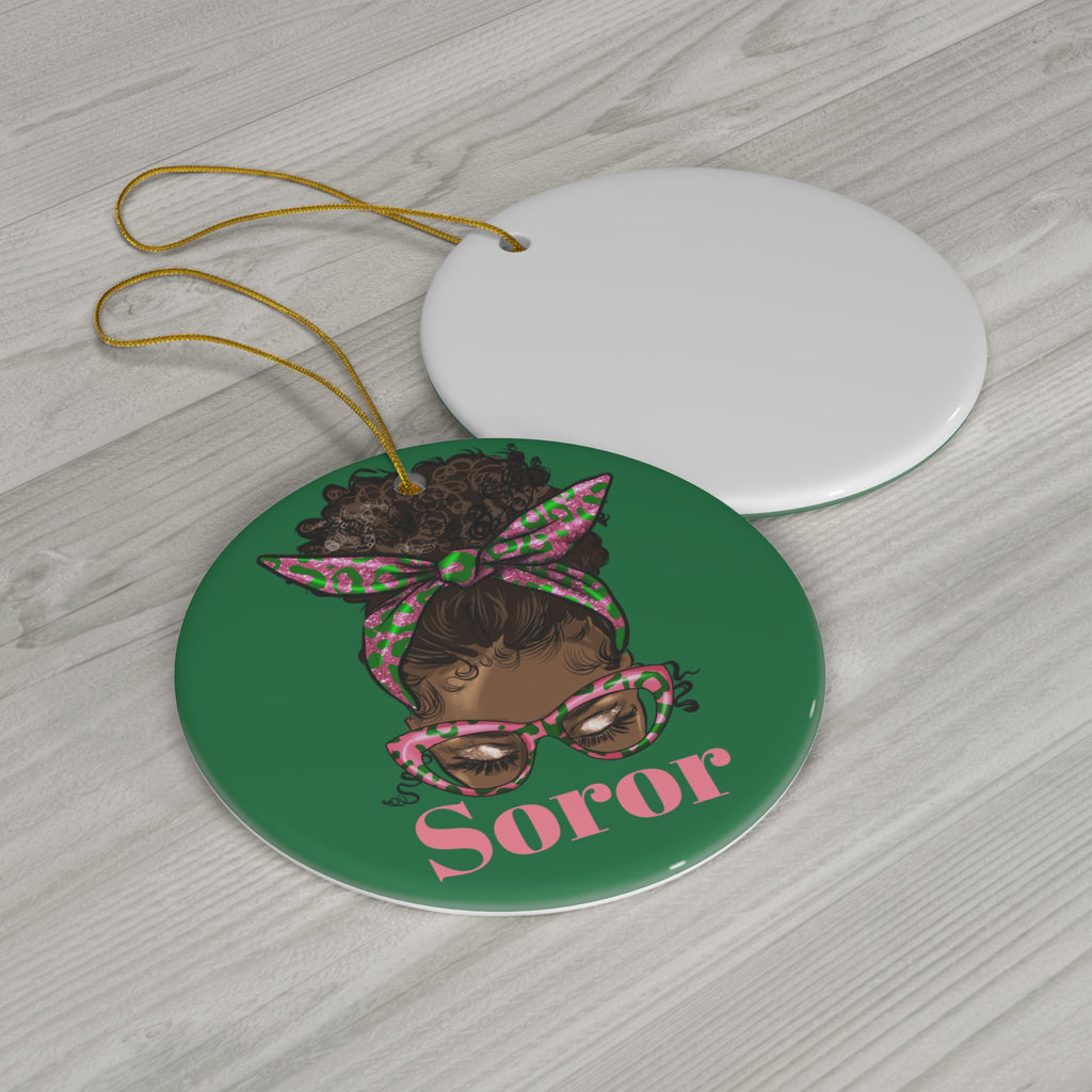 AKA, Sorority Ceramic Ornament -   Christmas Gift Exchange