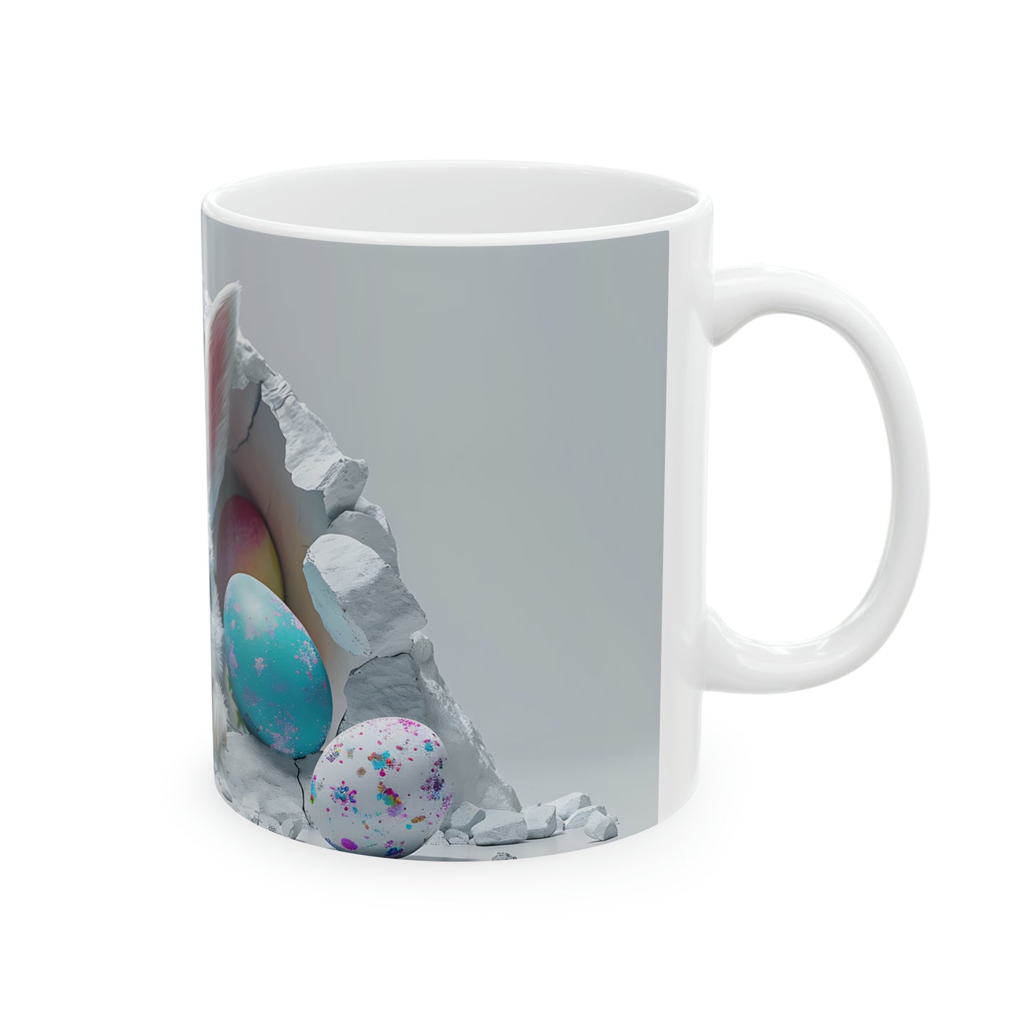 Easter Bunny, Easter Peek A Boo Design #6, Easter 2024, Ceramic Mug, 11oz