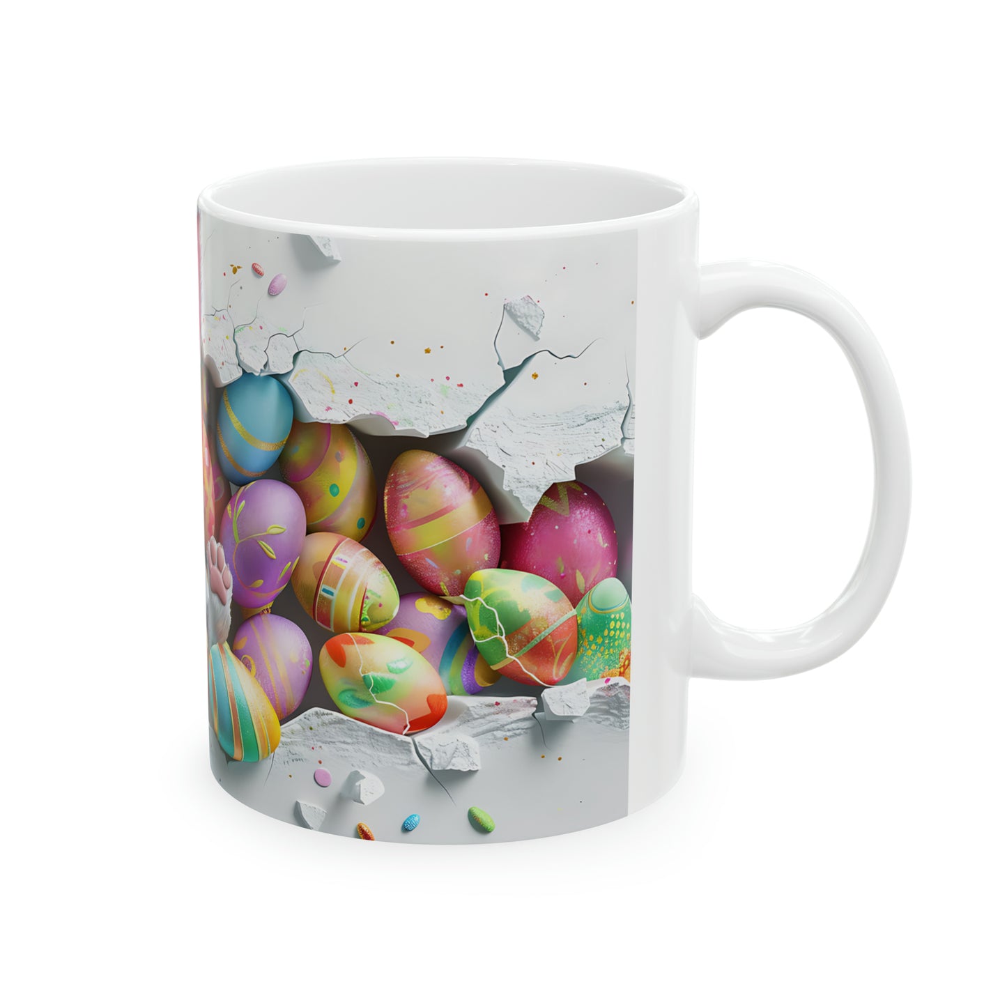 Easter Bunny Peek A Boo, Easter 2024, Ceramic Mug, 11oz