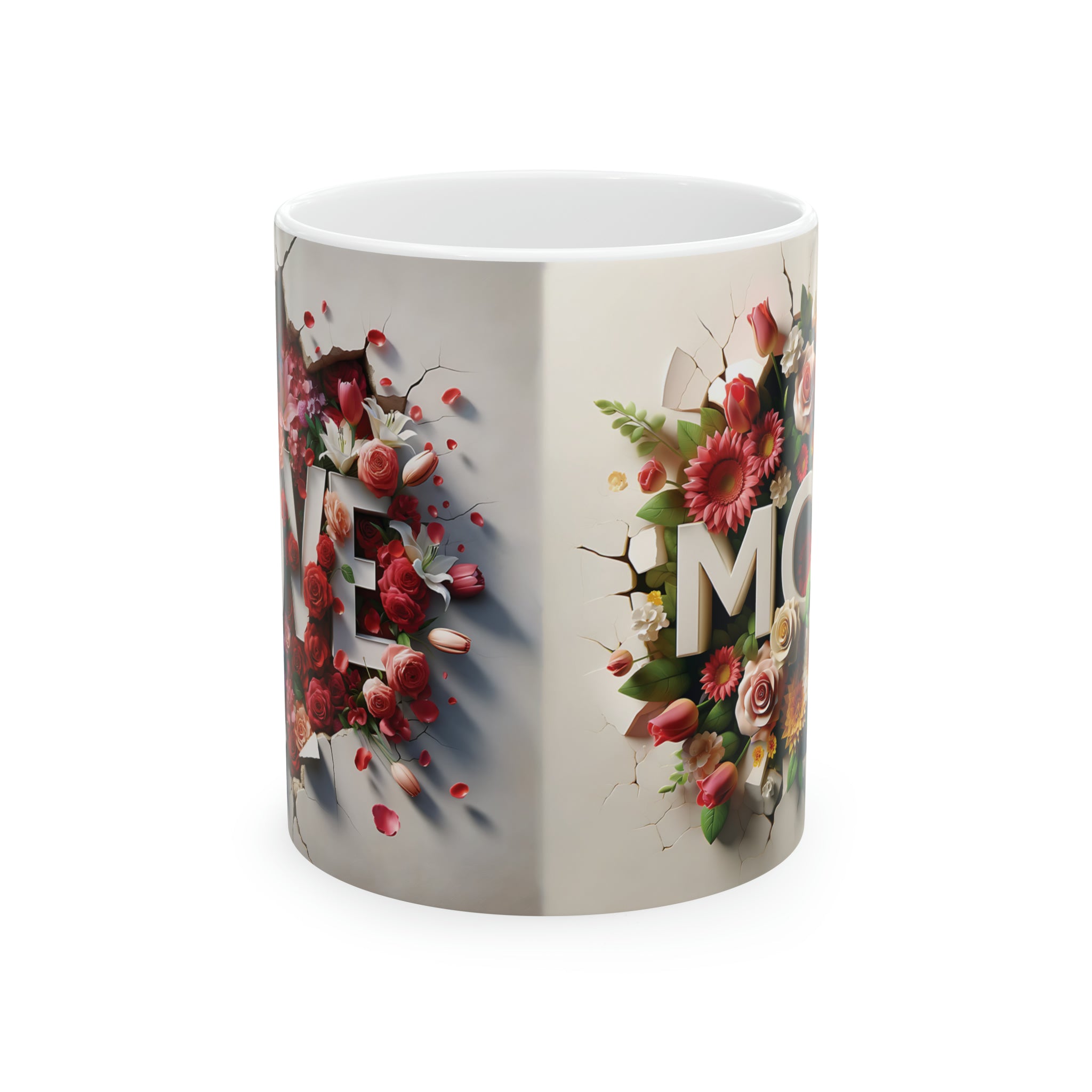 Love Mom, Mother's Day Gift, Grandmother's, Ceramic Mug, 11oz