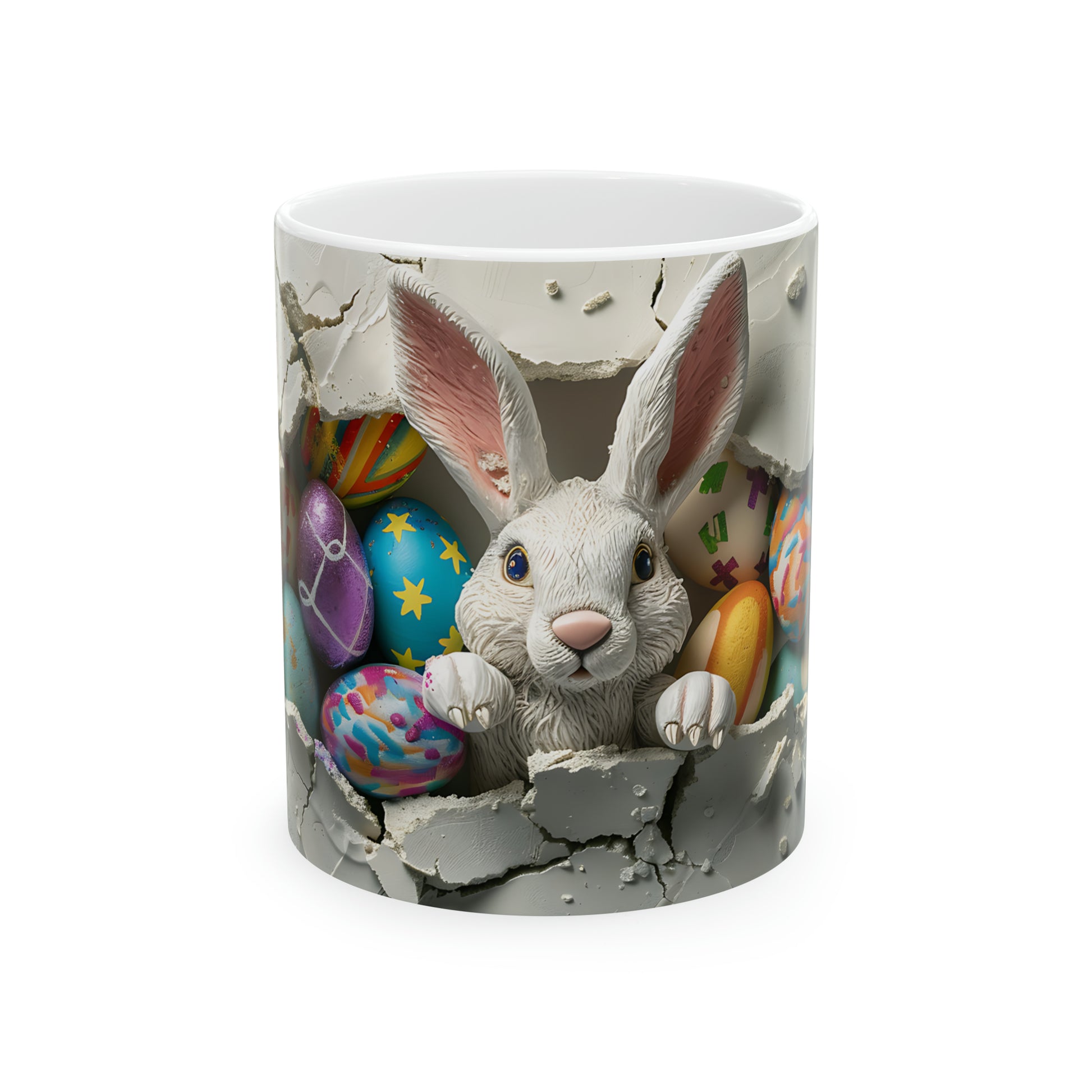 Easter Bunny, Easter Peek A Boo Design #4, Easter 2024, Ceramic Mug, 11oz | Mug | 11oz, Ceramic Mug, Coffee Mugs, Easter 2024, Easter Bunny, Easter Gift Basket, Holiday Picks, Home & Living, Kitchen, Mugs, Peek A Boo #4 Design, Sublimation, Valentine's Day, Valentine's Day Picks, White base | Printify