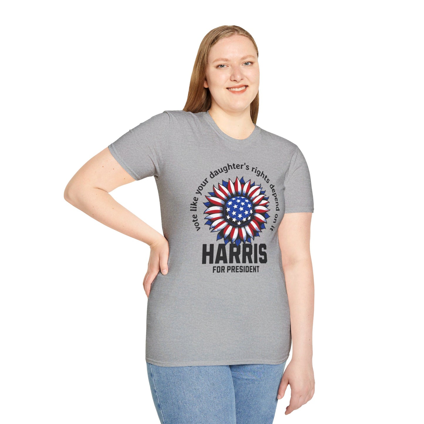 Vote Your Daughter Rights Depends on it,2024 Presidential Elections, Kama Harris for President, Kamala Harris, Unisex Softstyle T-Shirt