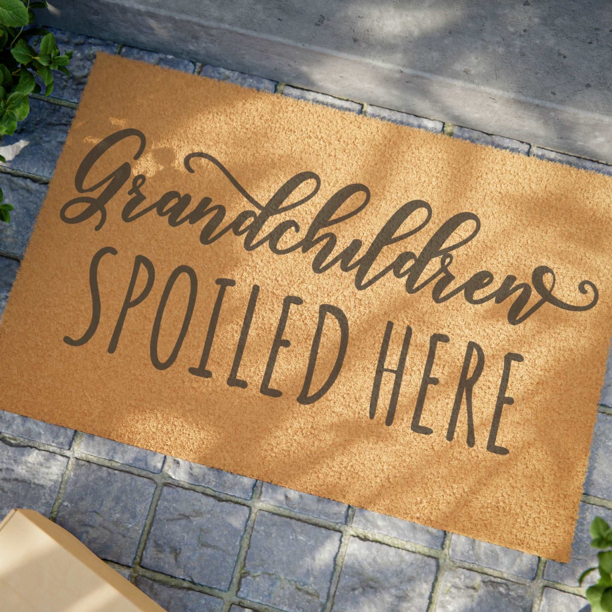 Grandchildren spoiled here Doormat, Funny Doormat, Welcome Doormat