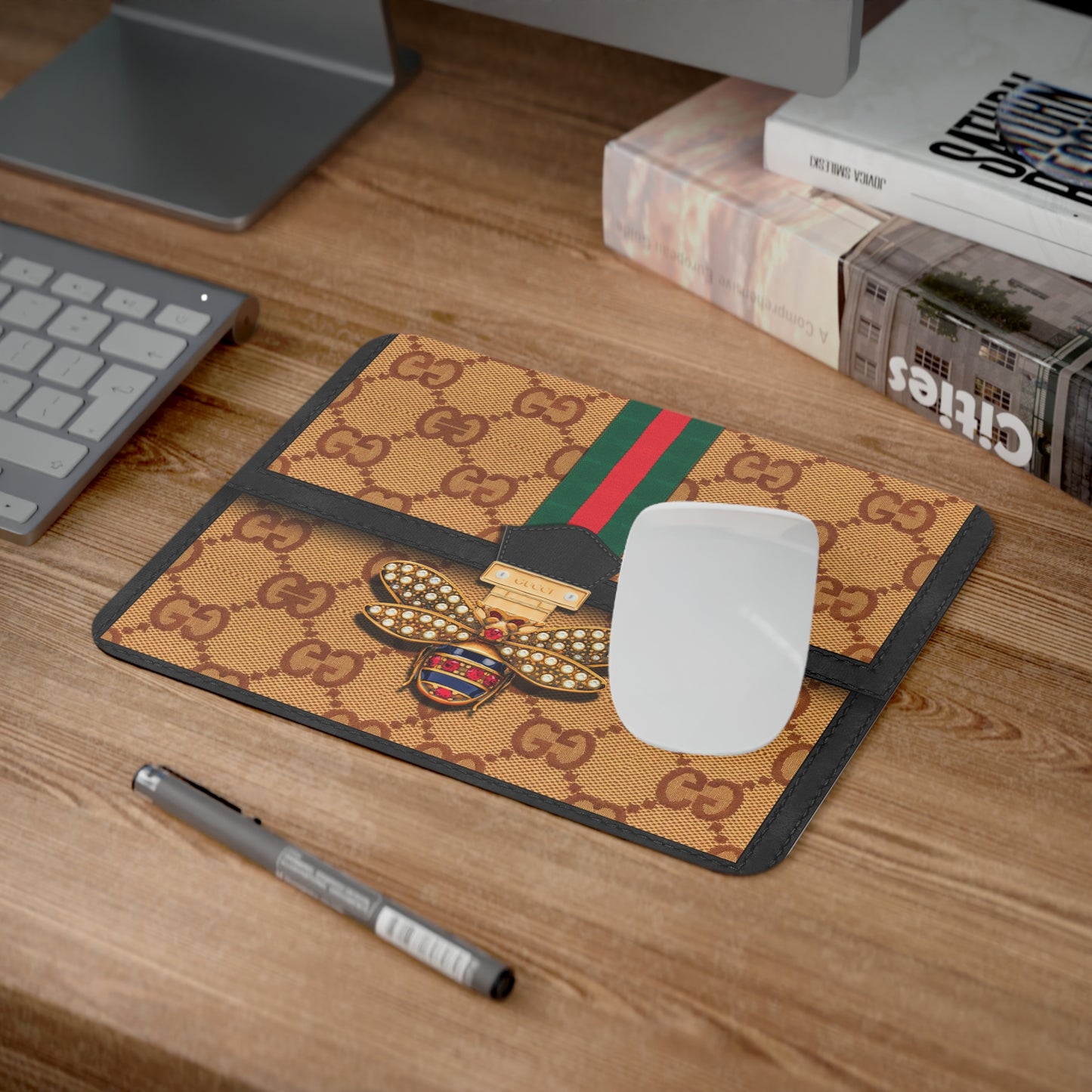 Gucci Bee Brown Desk Mouse Pad