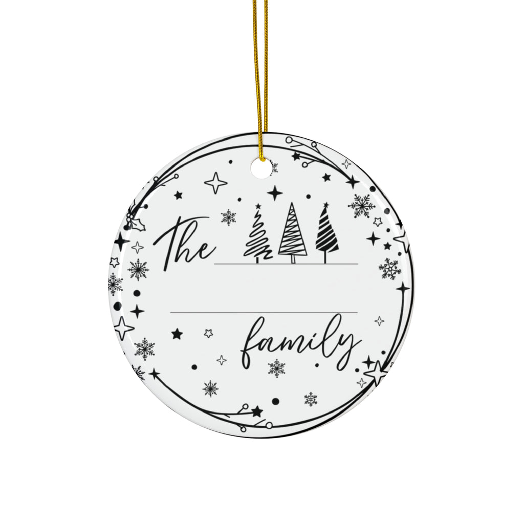 The  Family Ceramic Ornament, Personalized Ornament