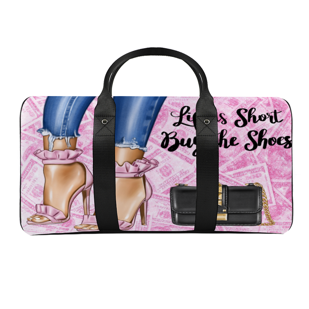 Life is short buy the shoes Large Travel Luggage Gym Bags Duffel Bags