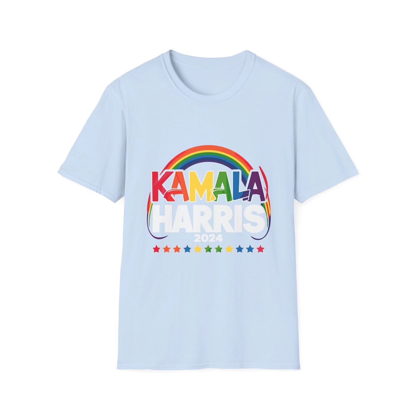 Kamala Harris Rainbow, Female President, Kama Harris for President, Kamala Harris, Unisex Softstyle T-Shirt