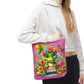 Hello Summer Cute Frog Tote Bag - Vibrant Beach Style for Summer Fun