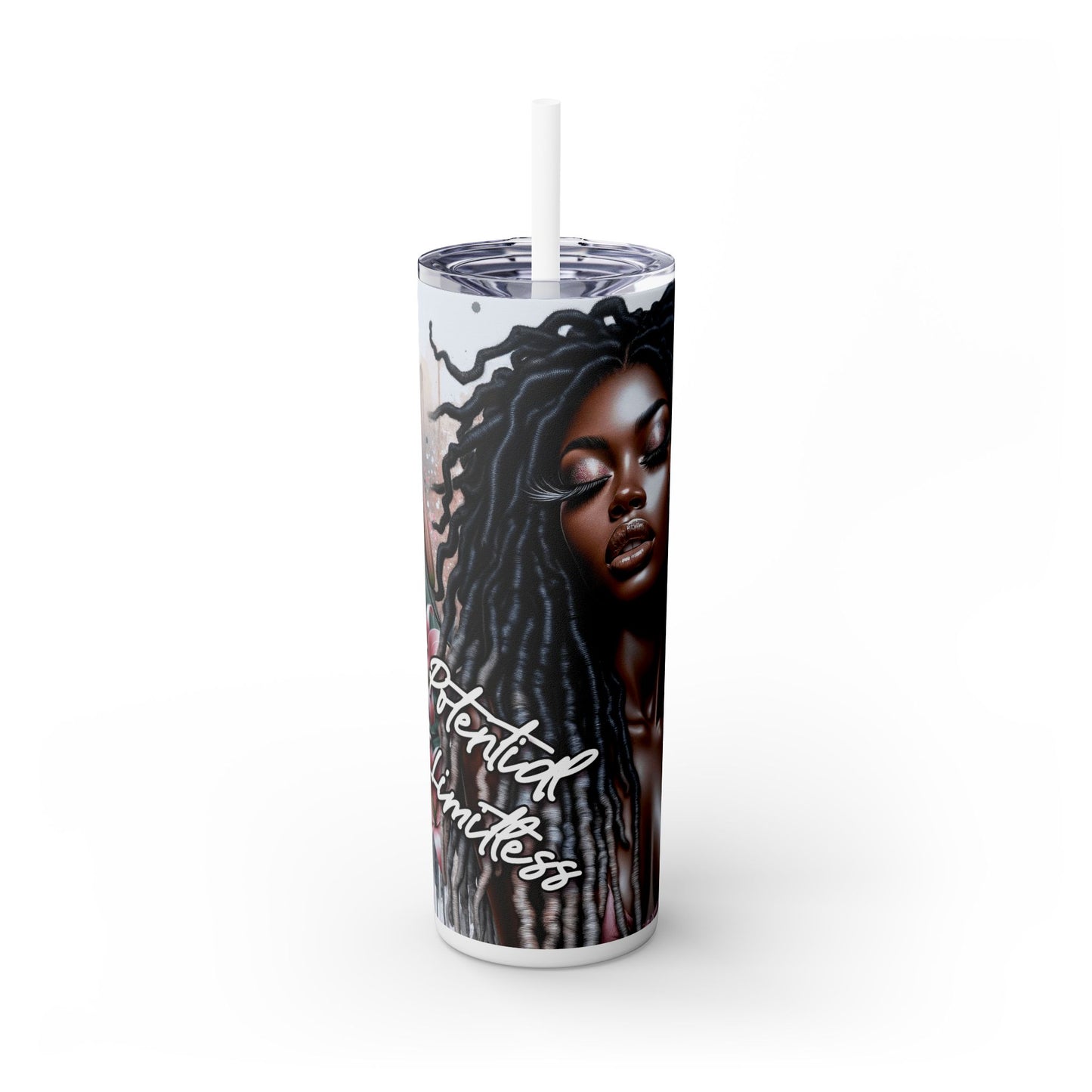 Tumbler with African American Women and Calle Lilly Design #4, 20oz