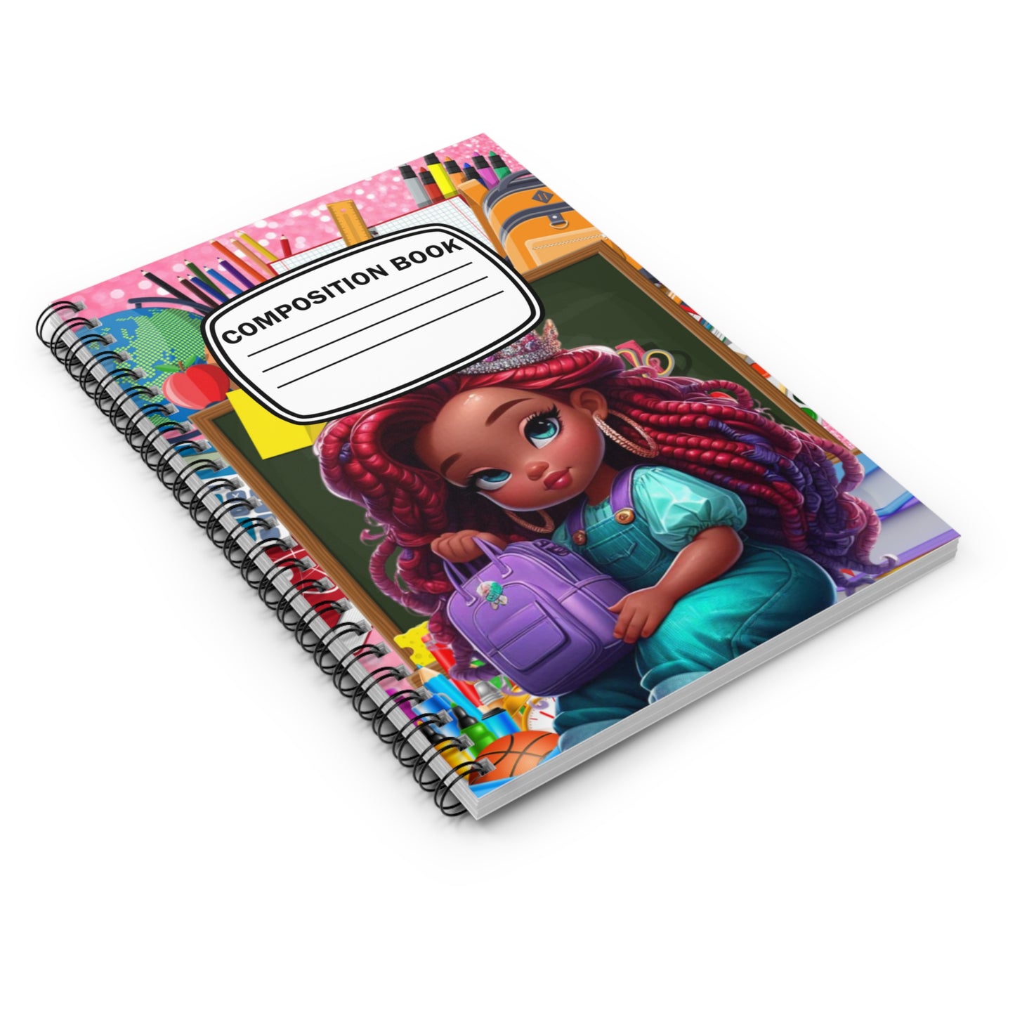 Girl 3 Custom Back to School Spiral Notebook - Ruled Line, Custom Back to School Gear