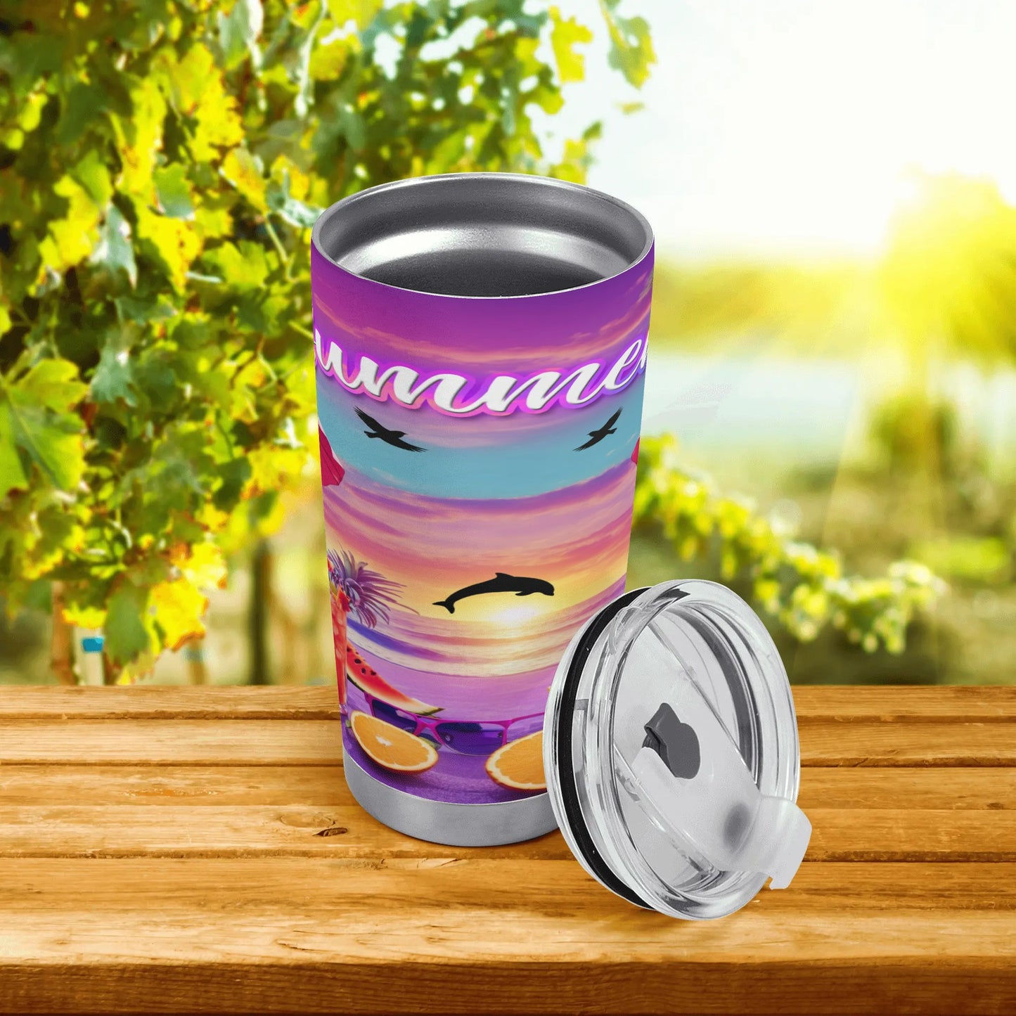 Summer Time Stainless Steel Cup