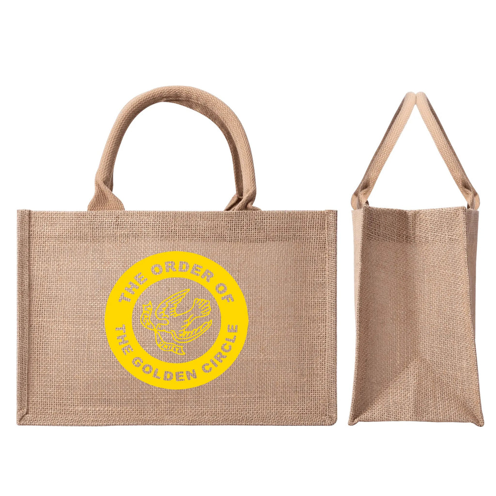 Order of The Golden Circle Custom Reusable Jute Burlap Tote Bag, The Order of The Golden Circle Jute Tote Bag, Loyal Ladies, Royal Ladies, Royal Lady, Loyal Lady