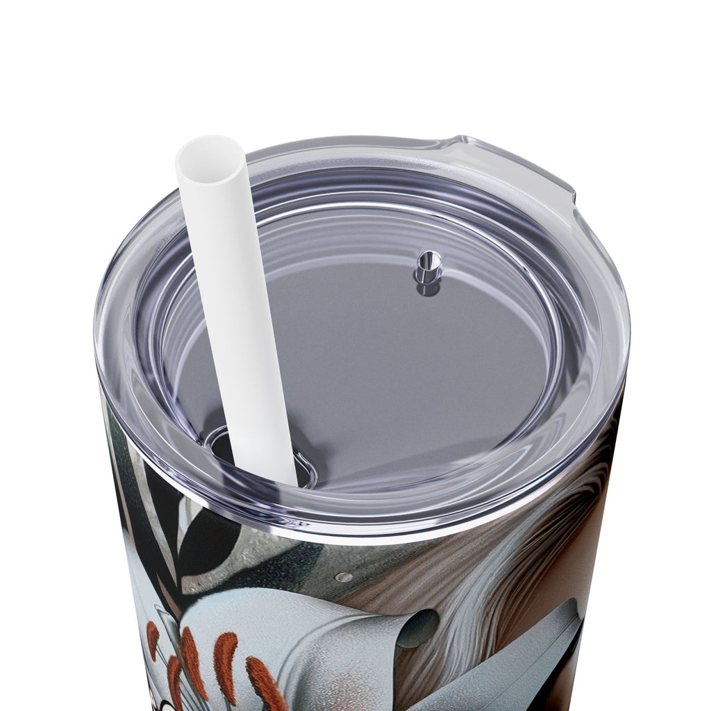 Tumbler with Caucasian Women and Calle Lilly Design #17, 20oz