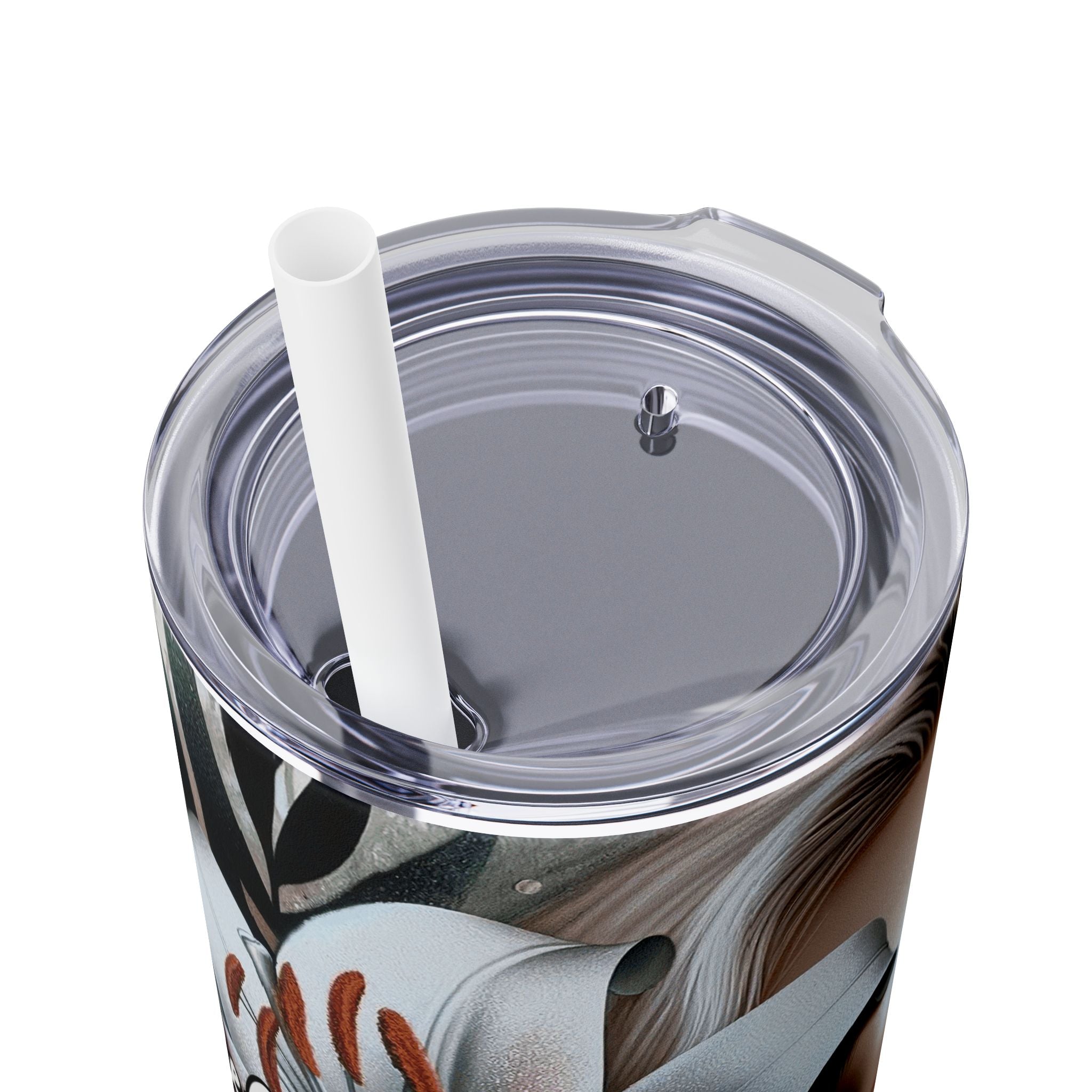 Tumbler with Caucasian Women and Calle Lilly Design #17, 20oz