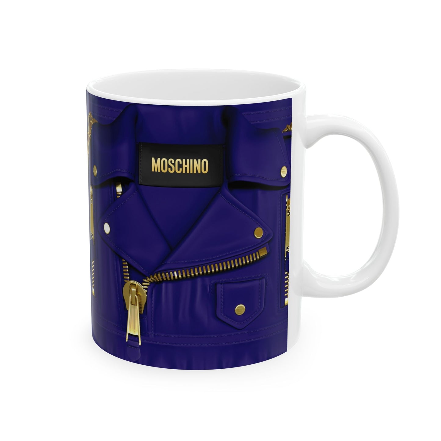 Moschino Purple Ceramic Mug, (11oz, 15oz)