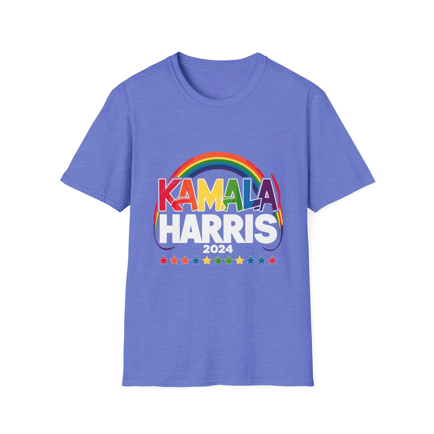 Kamala Harris Rainbow, Female President, Kama Harris for President, Kamala Harris, Unisex Softstyle T-Shirt