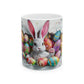 Easter Bunny Peek A Boo, Easter 2024, Ceramic Mug, 11oz