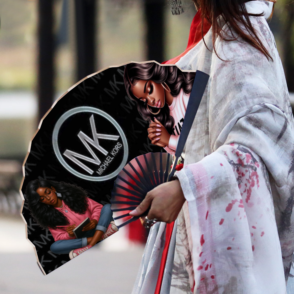 MK Holy Hood, Boots on the ground,Clack Fan Retro Hand-held Folding Fan