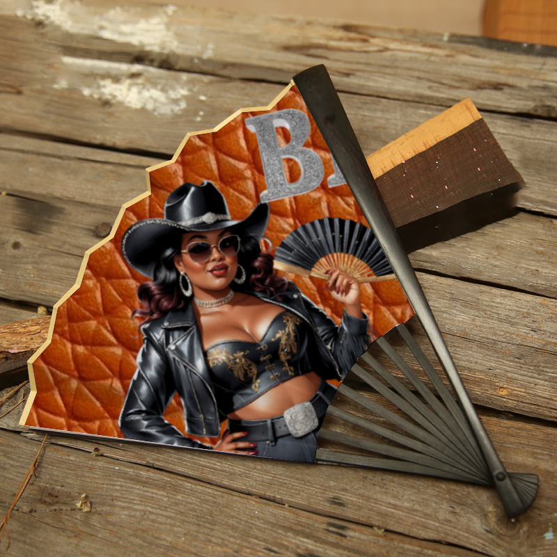 Double-side Custom Spun Silk Fan Retro Hand-held Folding Fan