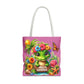 Hello Summer Cute Frog Tote Bag - Vibrant Beach Style for Summer Fun