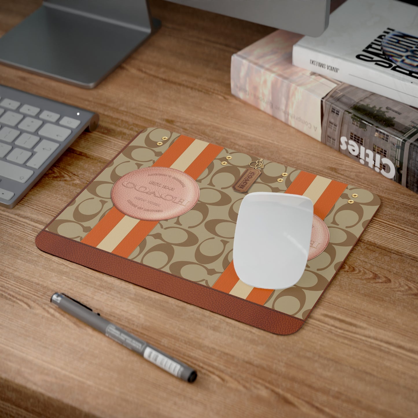 Coach Pink & Brown Desk Mouse