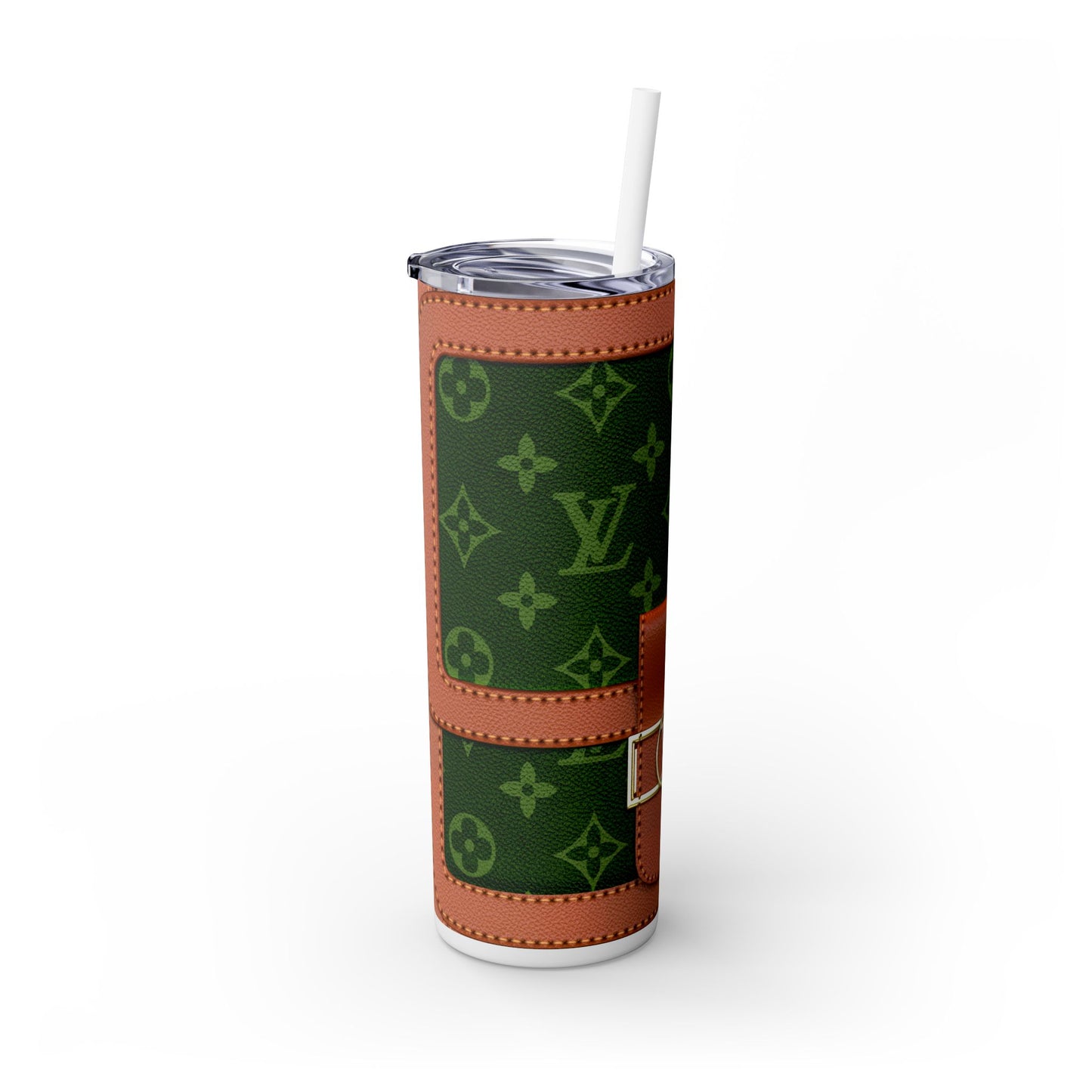 Green Louie Skinny Tumbler with Straw, 20oz