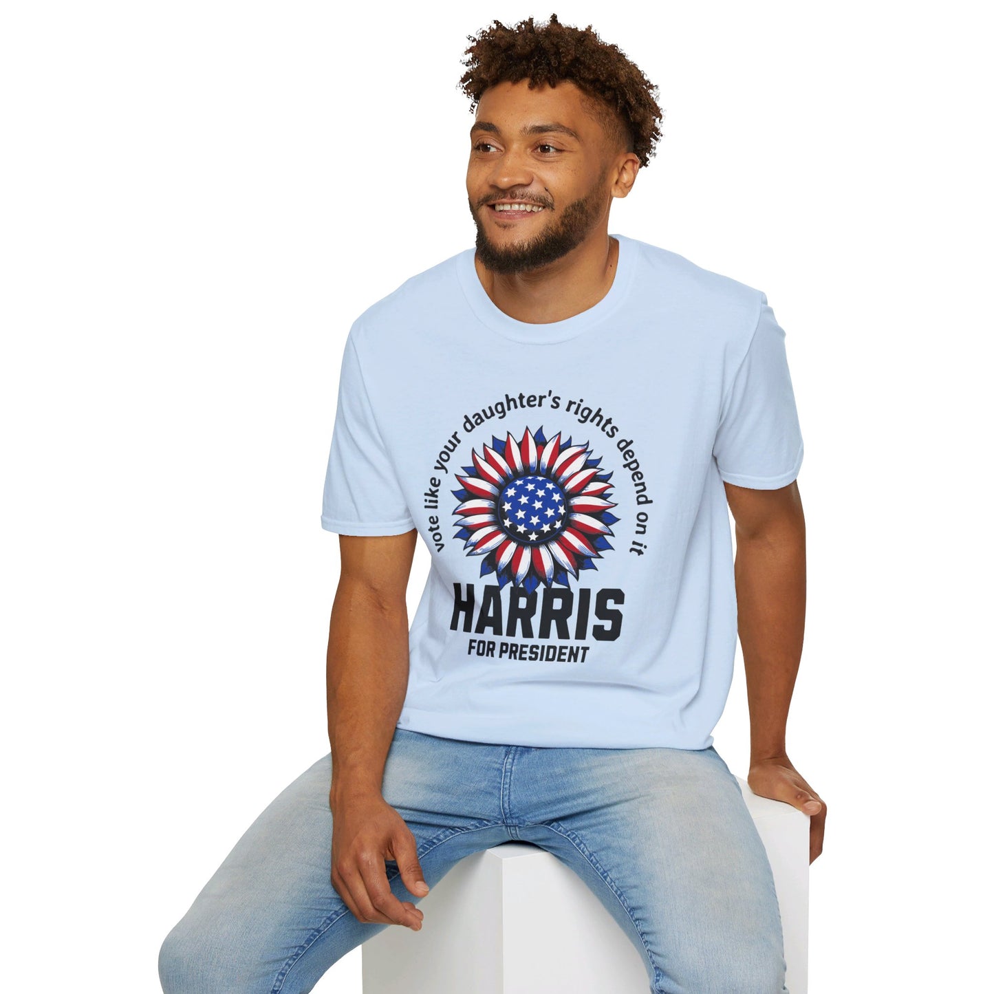 Vote Your Daughter Rights Depends on it,2024 Presidential Elections, Kama Harris for President, Kamala Harris, Unisex Softstyle T-Shirt